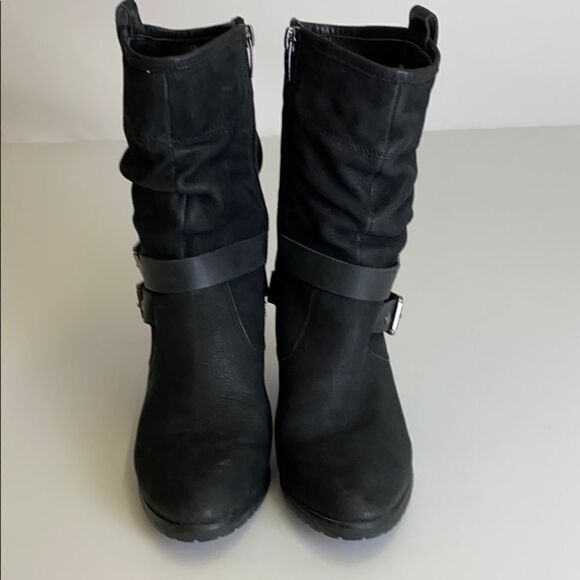 MARC FISHER Burnished Riding Boots Moto Boots A8 - Picture 5 of 6